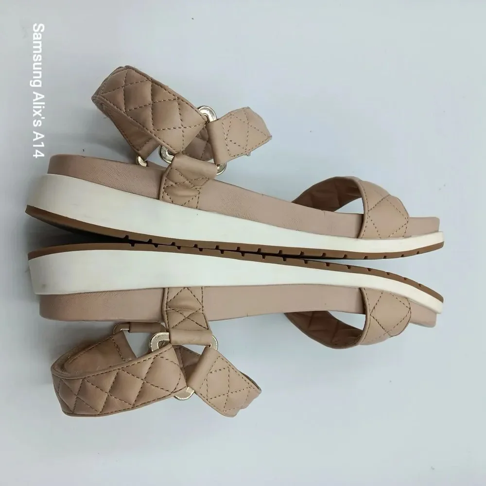 Alfani Womens Xandrea Beige Gladiator‎ Sandals Shoes 6 Medium (B,M)